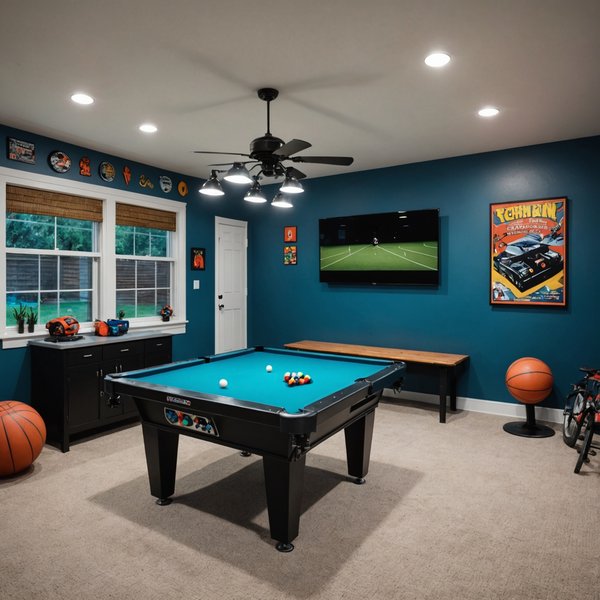 ¿Cómo transformar un garaje en una sala de juegos para adolescentes?